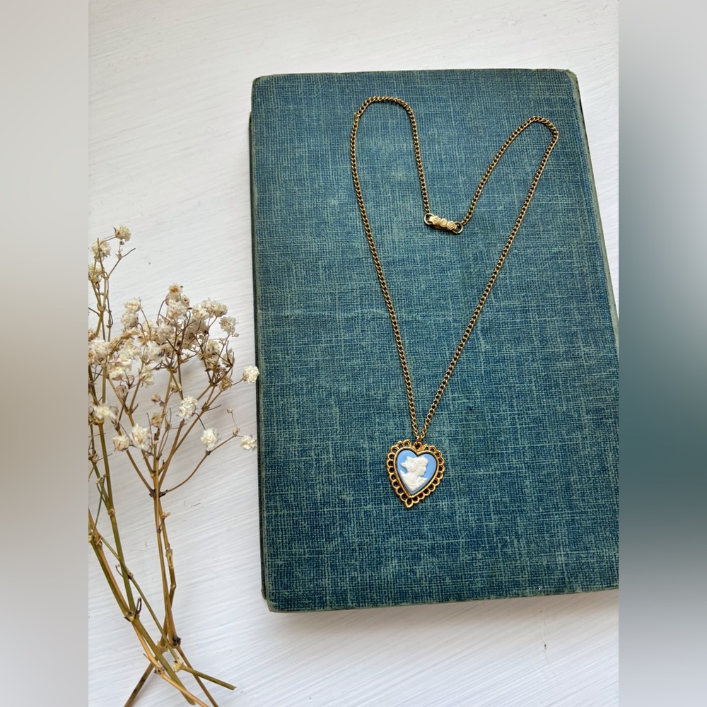 Vintage Cameo Heart Necklace